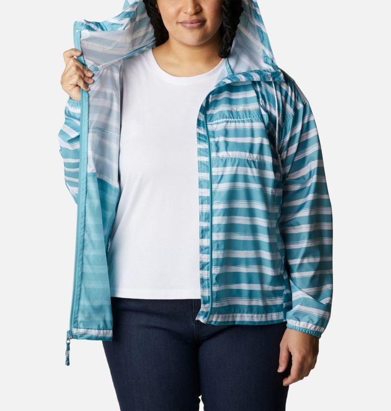 Jacheta Columbia Flash Challenger Novelty Windbreaker Dama Dungi | Plus Size OYZ17A08Q